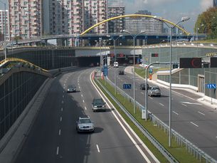 Katowice - Wjazd do tunelu pod Rondem widok od strony Mysłowic (fot. M. Staszyk)